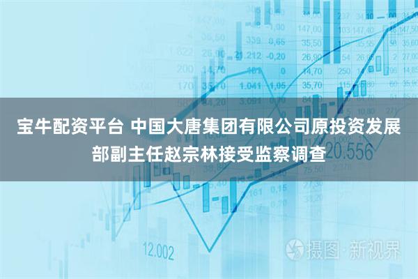 宝牛配资平台 中国大唐集团有限公司原投资发展部副主任赵宗林接受监察调查